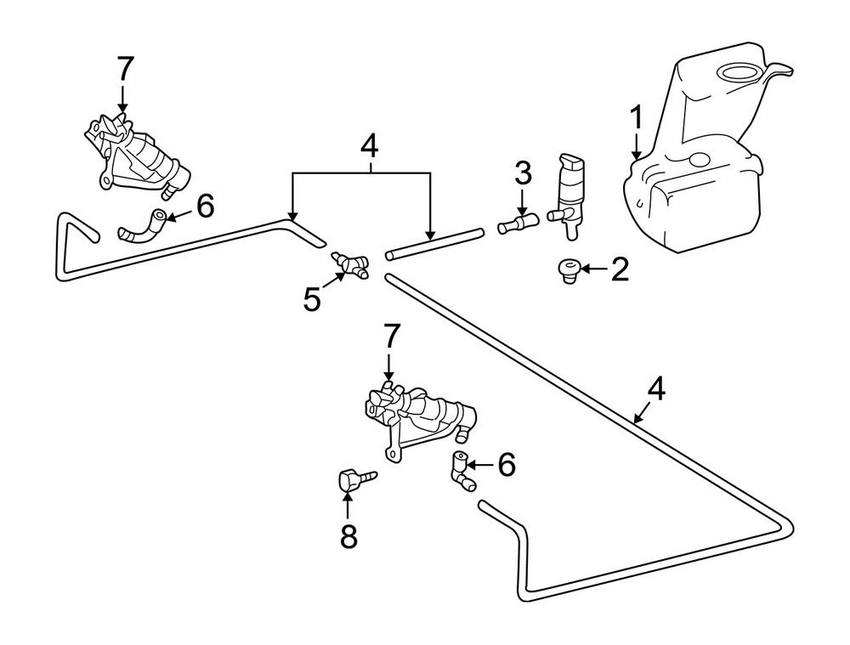 Mercedes Headlight Washer Nozzle - Driver Side 2158600147